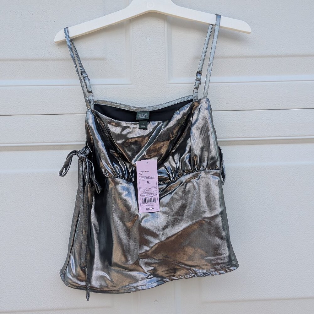 NWT- Small Wild Fable metallic satin tank top